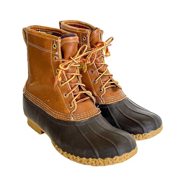 Vintage LL Bean Gore Tex Bean Boots Thinsulate Duck Womens 9 Made in USA 90s - Picture 2 of 15